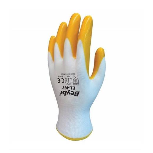 Beybi Nitril Poly Pn7 10Beden Beyaz Sarı 12Li Pake