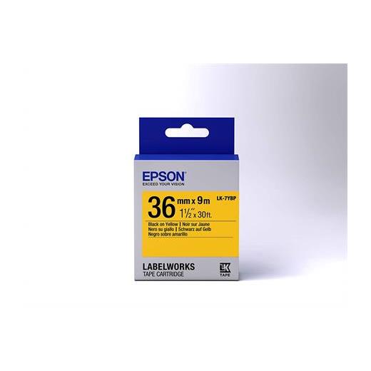 Epson Lk-7Ybp Pastel Sarı Üzeri Siyah 36Mm 9Metre Etiket