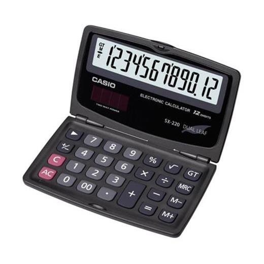 Casio Sx-220 Cep Tipi 12 Hane Hesap Makinesi