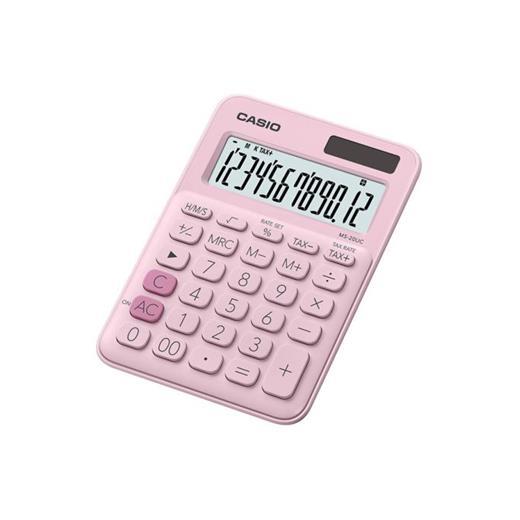 Casio Ms-20Uc-Pk 12 Hane Açık Pembe Masa Üstü Hesap Makinesi