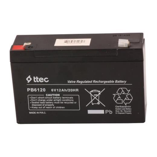 Ttec 6V 12Ah Bakımsız Kuru Akü