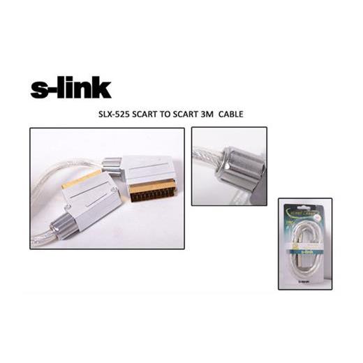 S-Lınk Slx-525 Scart To Scart 3Mt Gold Metal