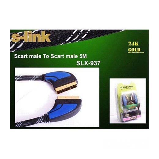 S-Lınk Slx-937 Scart To Scart 5Mt Gold Kılıflı