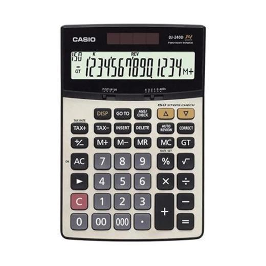 Casio Dj-240D Plus İşlem Kontrollü 14 Hane Masa Üstü Hesap Makinesi