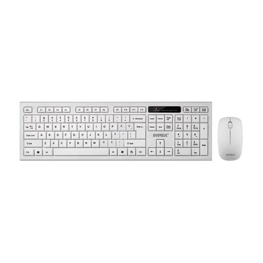 Everest Km-6121 Beyaz Kablosuz Q Slim Klavye + Mouse Set