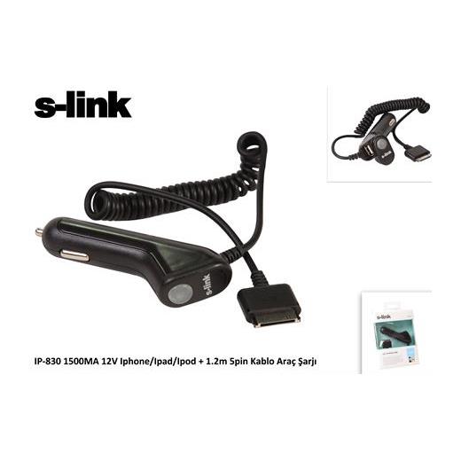 S-Link Ip-830 1500Ma 12V İpod-İphone-İpad Araç Şarj Cihazı