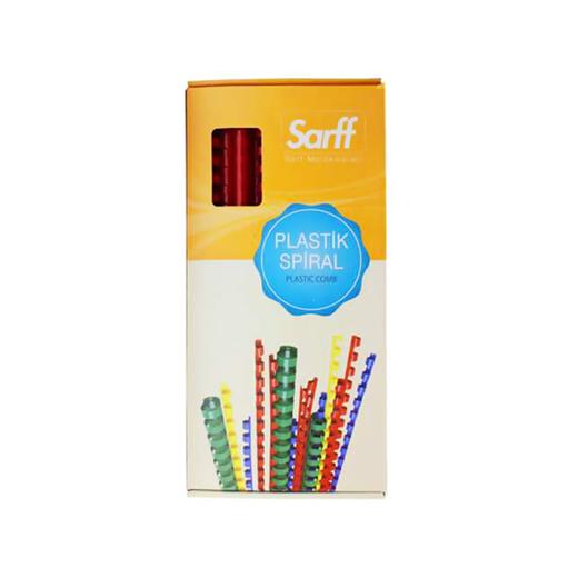 Sarff 8Mm.Kırmı.Delux Plastik Spiral 100  Adet