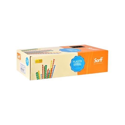 Sarff 12Mm.Kırmızı Delux Plastik Spiral 100  Adet