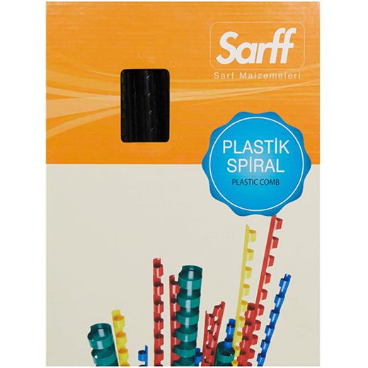 Sarff 16Mm.Siyah Delux Plastik Spiral 100  Adet