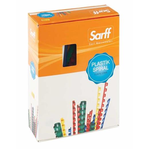 Sarff 16Mm.Sarı Delux Plastik Spiral 100 Adet.