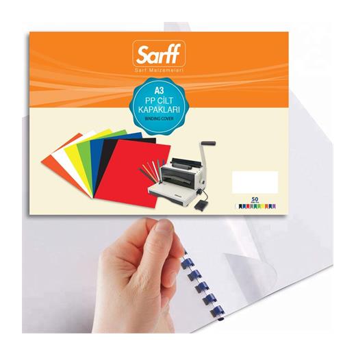 Sarff 450 Micron A3 Opak Beyaz Pp Kapak 50 Li Paket
