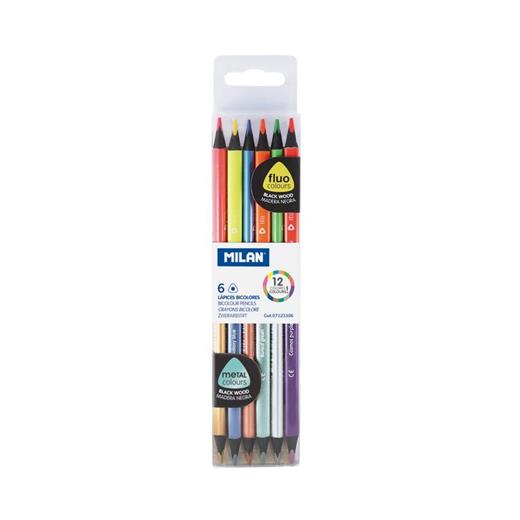 Mılan 07123306 Metalık Çift Uçlu Kuru Boya - 6 Lı