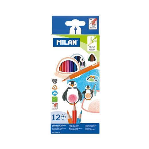 Mılan 722312 Colours Üçgen Kuru Boya Kalemi - 12 Li