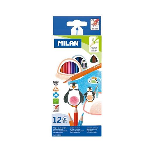 Mılan 722312 Colours Üçgen Kuru Boya Kalemi - 12 Li