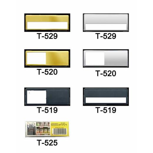 Kejea T-520S Mıknatıslı İsimlik Gümüş - 78X22Mm - 25Adet