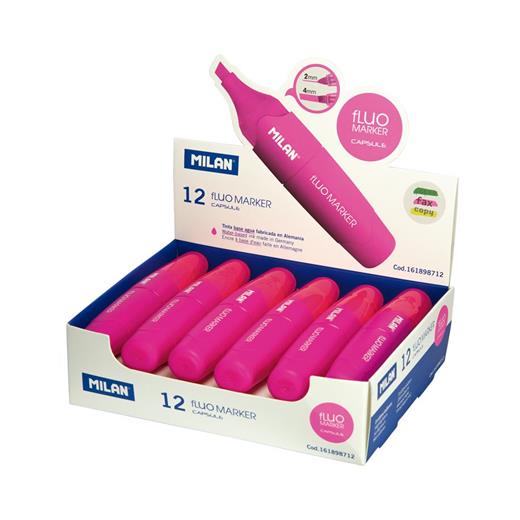 Mılan 161898712 Capsule Fosforlu Kalem Pembe 12Li