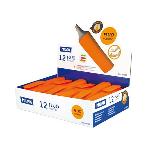 Mılan 80038 Fluo Fosforlu Kalem Turuncu - 12 Li