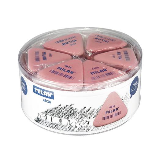 Mılan Pnm4836 Esnek Sentetik Üçgen Silgi - Pembe - 36Adet