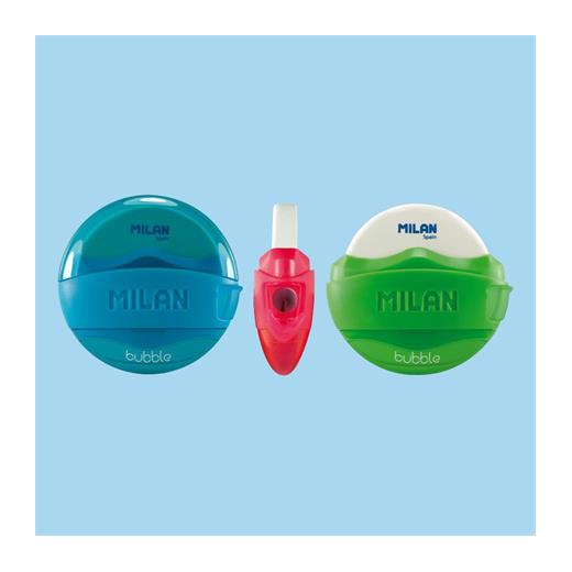 Mılan 4704116 Bubble Oval Kalemtraş/Silgi - Asorti - 16Adet