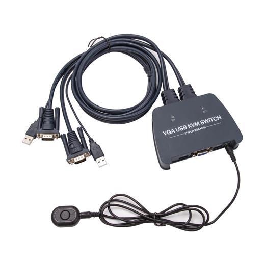 Vcom Dd211-2K 2 Port Vga 1080P@60Hz Plastik Kasa Kvm Switch
