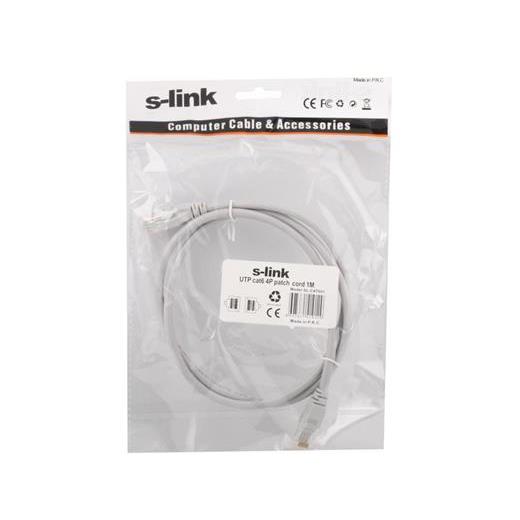 S-Link Sl-Cat601 Cat6 1Mt Gri Utp Patch Kablo
