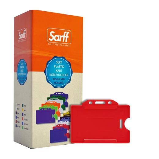Sarff Kırmızı Sert Kart Kabı - 50Adet