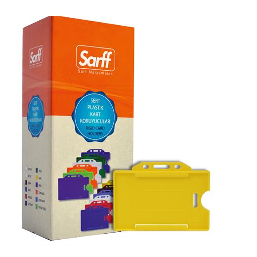 Sarff Sarı Sert Kart Kabı - 50Adet