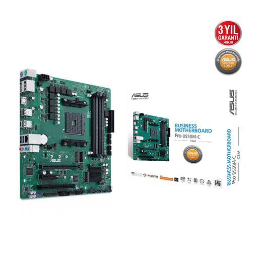 Asus Pro B550M-C-Csm Amd Am4 Ddr4 4600Mhz M2 Hdmi-Dvi-Vga Anakart
