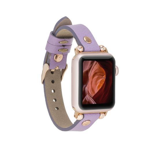 Apple Watch Uyumlu Deri Kordon 38-40-41Mm Rt Cp22 Lila