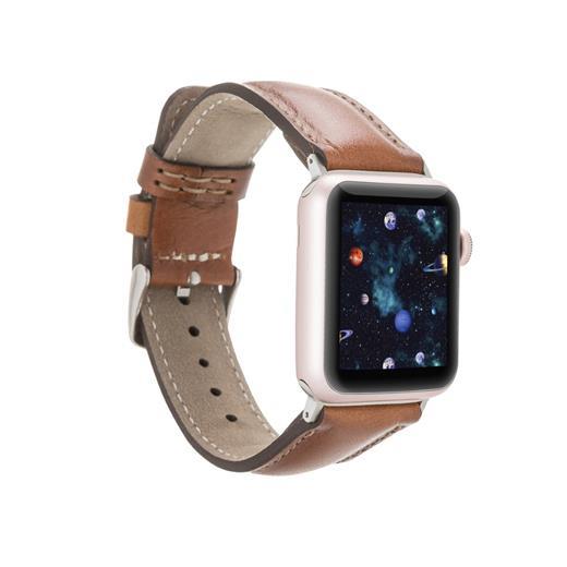Apple Watch Uyumlu Deri Kordon 42-44-45Mm Rst2Ef Taba