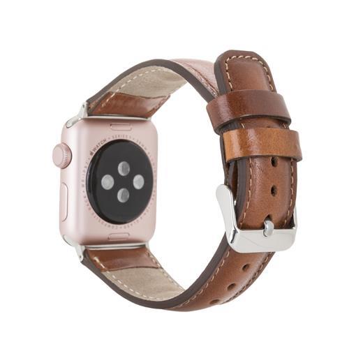 Apple Watch Uyumlu Deri Kordon 42-44-45Mm Rst2Ef Taba