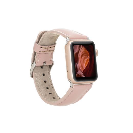 Apple Watch Uyumlu Deri Kordon 42-44-45Mm Nu2 Pembe