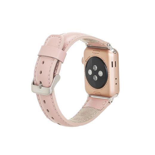 Apple Watch Uyumlu Deri Kordon 42-44-45Mm Nu2 Pembe
