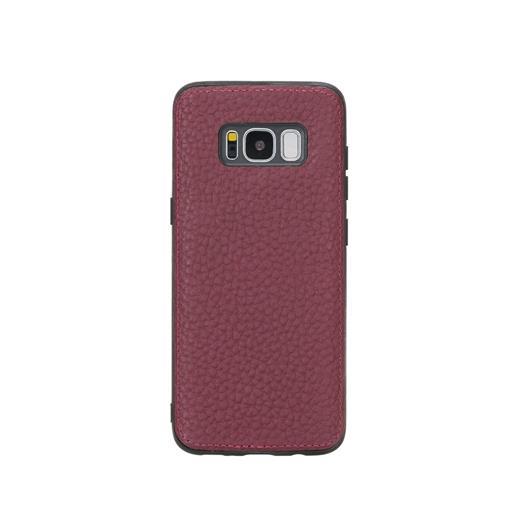 Samsung Galaxy S8 Uyumlu Deri Arka Kapak Fl19 Bordo
