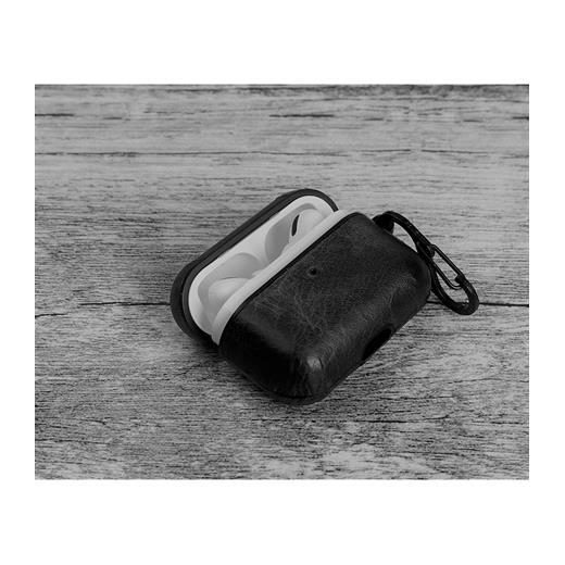 Apple Airpods Pro Uyumlu Deri Kılıf Juni Rst1 Siyah