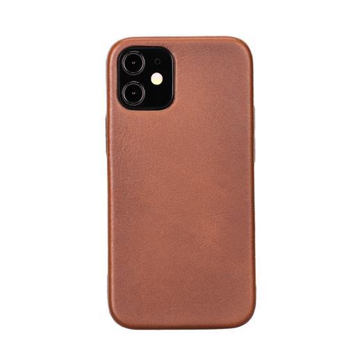 Apple İphone 12 Mini Uyumlu Deri Arka Kapak Rock Rst2Ef Taba