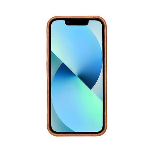 Apple İphone 13 Mini Uyumlu Deri Arka Kapak Rock Rst2Ef Taba