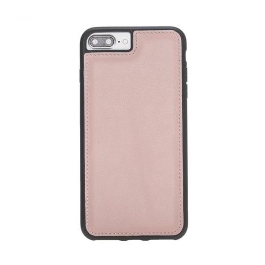 Apple İphone 7-8 Plus Uyumlu Deri Arka Kapak Pembe