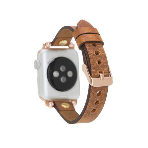 Apple Watch Uyumlu Deri Kordon 38-40-41Mm Gt G19 Taba