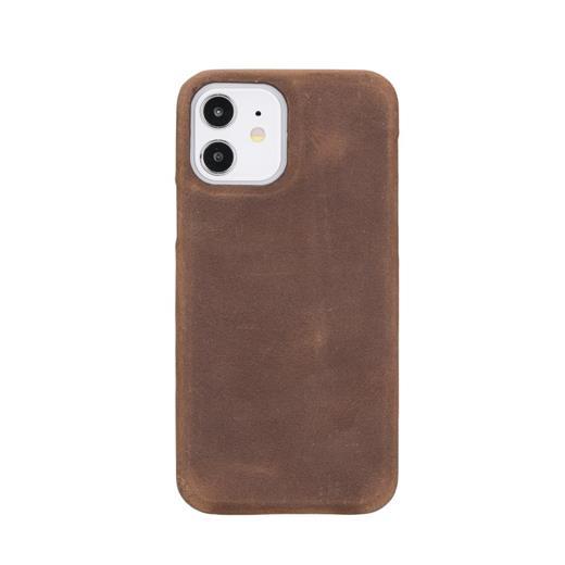 Apple İphone 12 Pro Uyumlu Deri Arka Kapak F360 G2 Antik Kahve