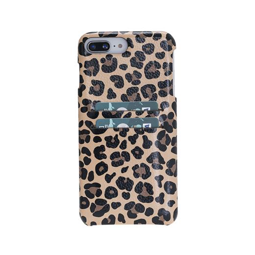 Apple İphone 7-8 Plus Uyumlu Deri Arka Kapak F360 Leopar Ne