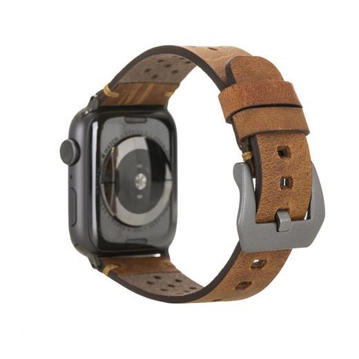 Apple Watch Uyumlu Deri Kordon Vigo 42-44-45Mm G19 Taba