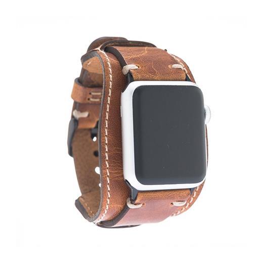 Apple Watch Uyumlu Deri Kordon 42-44-45Mm Cuff V18