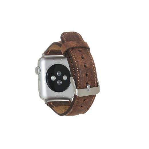 Apple Watch Uyumlu Deri Kordon 42-44-45Mm G2 Kahverengi