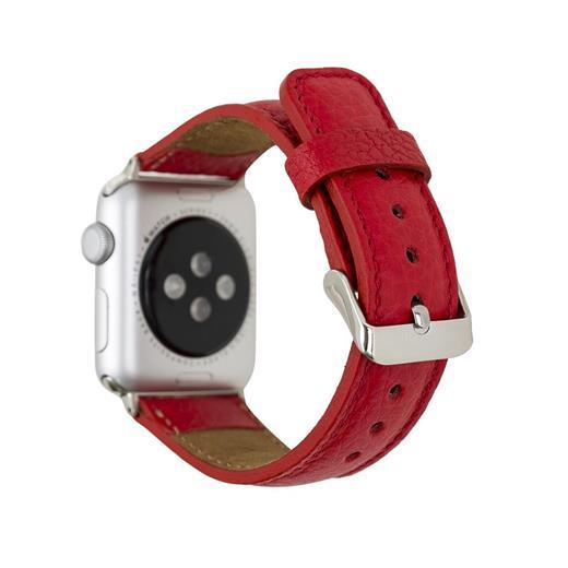 Apple Watch Uyumlu Deri Kordon 38-40-41Mm Erc2 Kırmızı