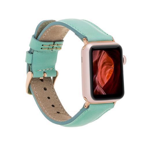 Apple Watch Uyumlu Deri Kordon 42-44-45Mm Brn7 Yeşil