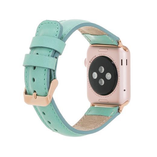 Apple Watch Uyumlu Deri Kordon 42-44-45Mm Brn7 Yeşil