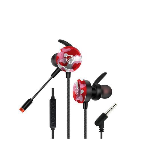 Hytech Hy-Gk4 3,5 Oyuncu Esnek Mikrofonlu Kırmızı Kamuflaj Kulakiçi Kulaklık