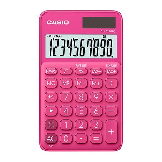 Casio Sl-310Uc-Rd Cep Tipi 10 Hane Koyu Pembe Hesap Makinesi