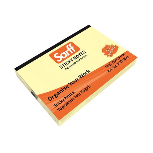 Sarff 50X75Mm Sarı Yapışkanlı Not Kağıdı - 100Yp